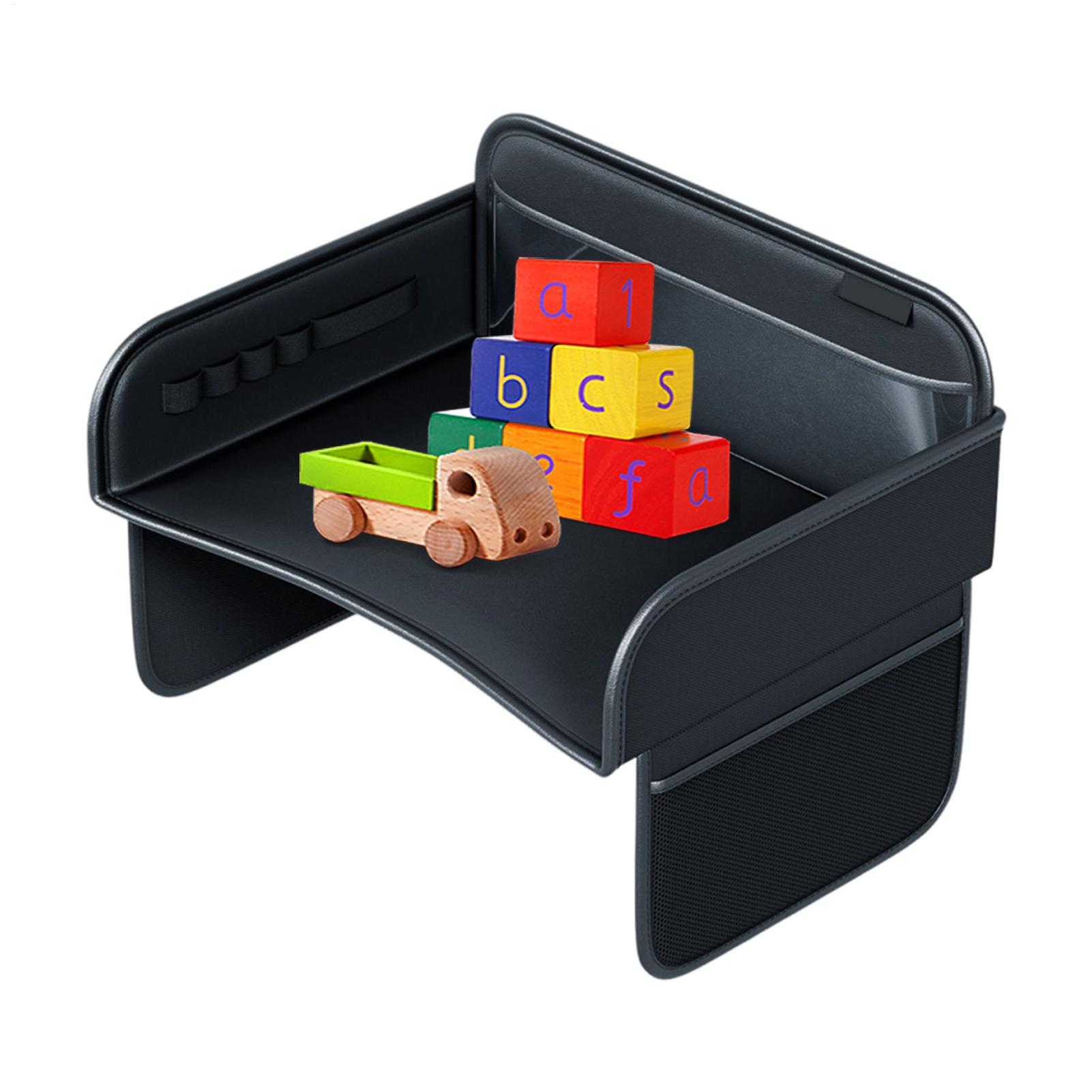 Travel Accessories Baby - โต๊ะวางของในรถยนต์สำหรับเด็ก โต๊ะวาดเขียน ถาดวางของอเนกประสงค์สำหรับเบาะหลังรถยนต์ ที่เก็บของเล่นสำหรับเด็กทารก เด็กเล็ก และเด็กโต