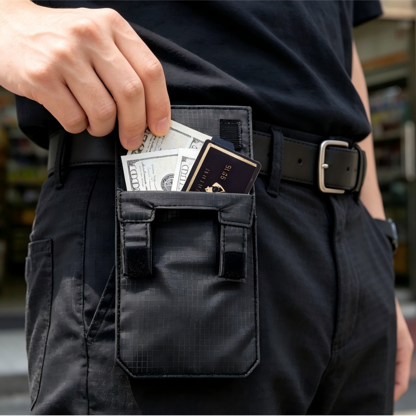 Travel Accessories Wallet - กระเป๋าคาดเอวซ่อนเงินสำหรับเดินทาง ป้องกันการโจรกรรม กระเป๋าใส่พาสปอร์ตและกระเป๋าสตางค์ สำหรับผู้ชายและผู้หญิง อุปกรณ์เสริมสำหรับเดินป่าและตั้งแคมป์กลางแจ้ง