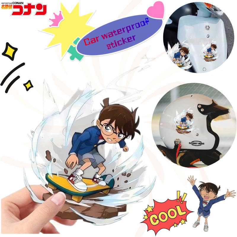 Luggage Cover Protector - สติ๊กเกอร์สเก็ตบอร์ดการ์ตูนนักสืบโคนัน, สติ๊กเกอร์กันน้ำสำหรับตกแต่งรถยนต์, มอเตอร์ไซค์, ยานพาหนะไฟฟ้า, กระเป๋าเดินทาง