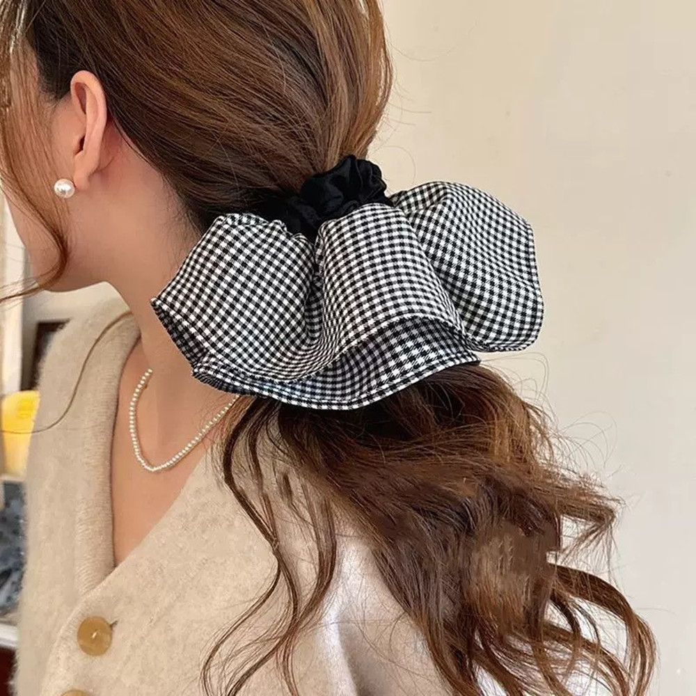 ขนาดใหญ่พิเศษลายสก๊อตผมวงยืดหย - Travel Accessories Aesthetic บทวิจารณ์และราคา