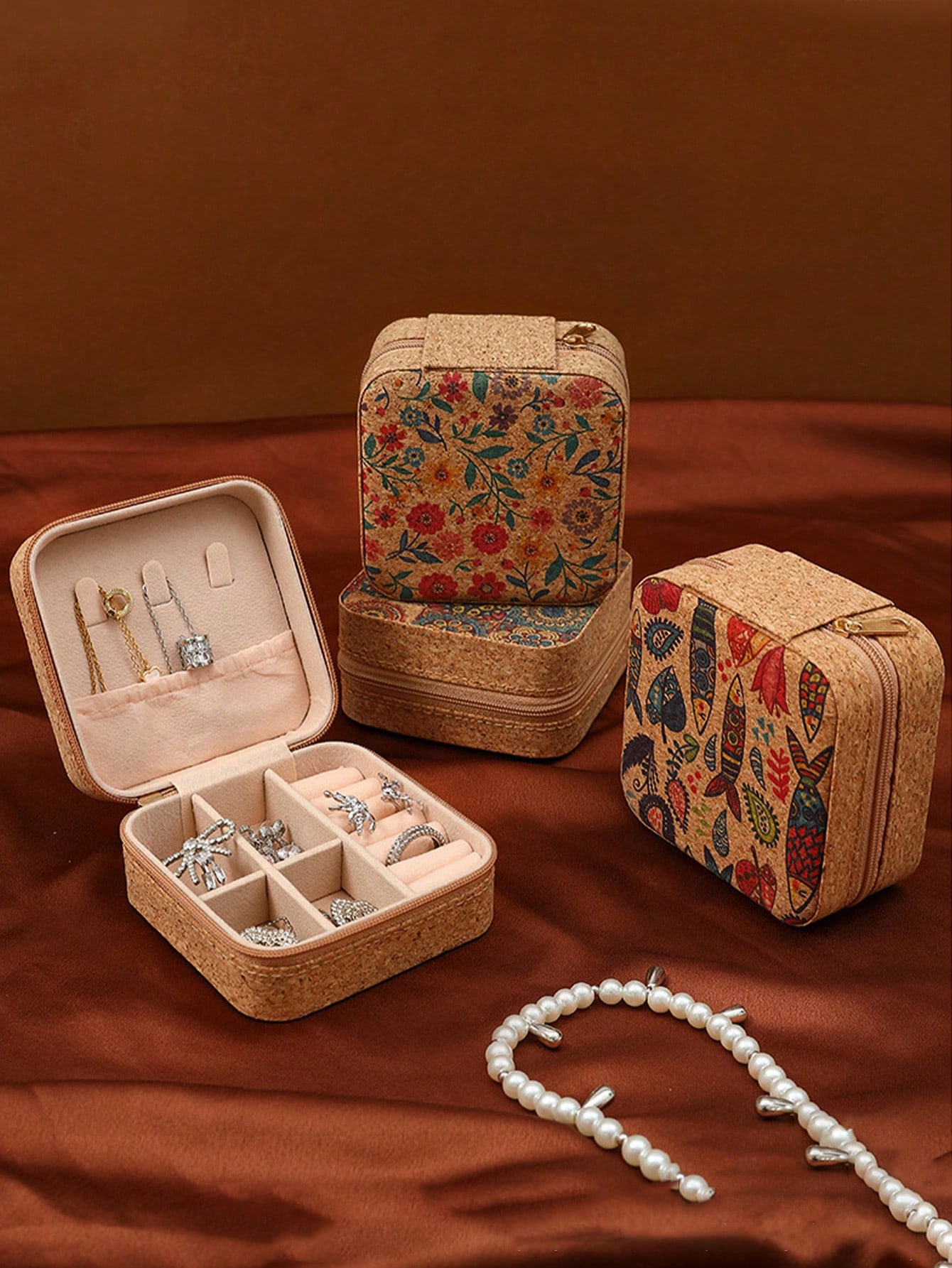 กล่องเก็บเครื่องประดับลายโบฮีเ - Travel Accessories Jewelry บทวิจารณ์และราคา