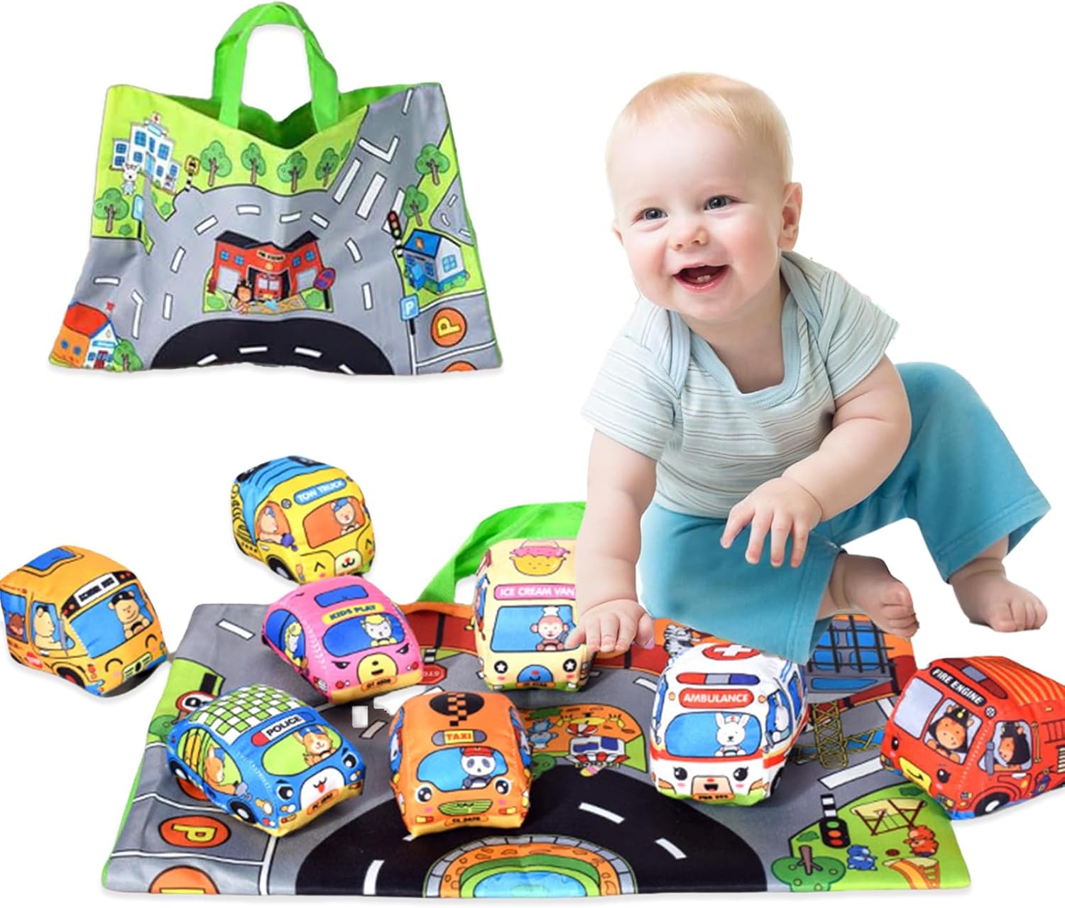 ผ้านุ่มของเล่นรถสําหรับทารก-หน - Travel Accessories Baby บทวิจารณ์และราคา